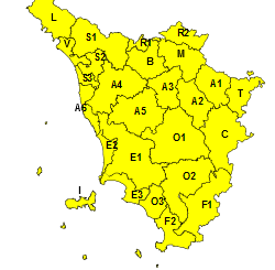 Maltempo: allerta gialla in tutta la Toscana martedì 15 aprile