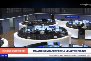 MILANO SOVRAPERFORMA LE ALTRE PIAZZE EUROPEE A +1,4%, DECENNALE SOTTO IL 3%