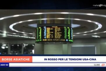 MERCATI ASIATICI IN ROSSO PER LE TENSIONI USA-CINA, NANCY PELOSI ATTESA A TAIWAN