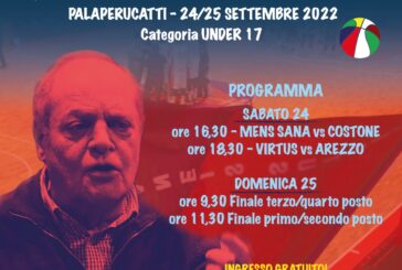 Il 24 e 25 settembre si gioca il 3° Memorial Finetti