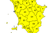Pioggia, temporali e vento: codice giallo per tutta la Toscana  