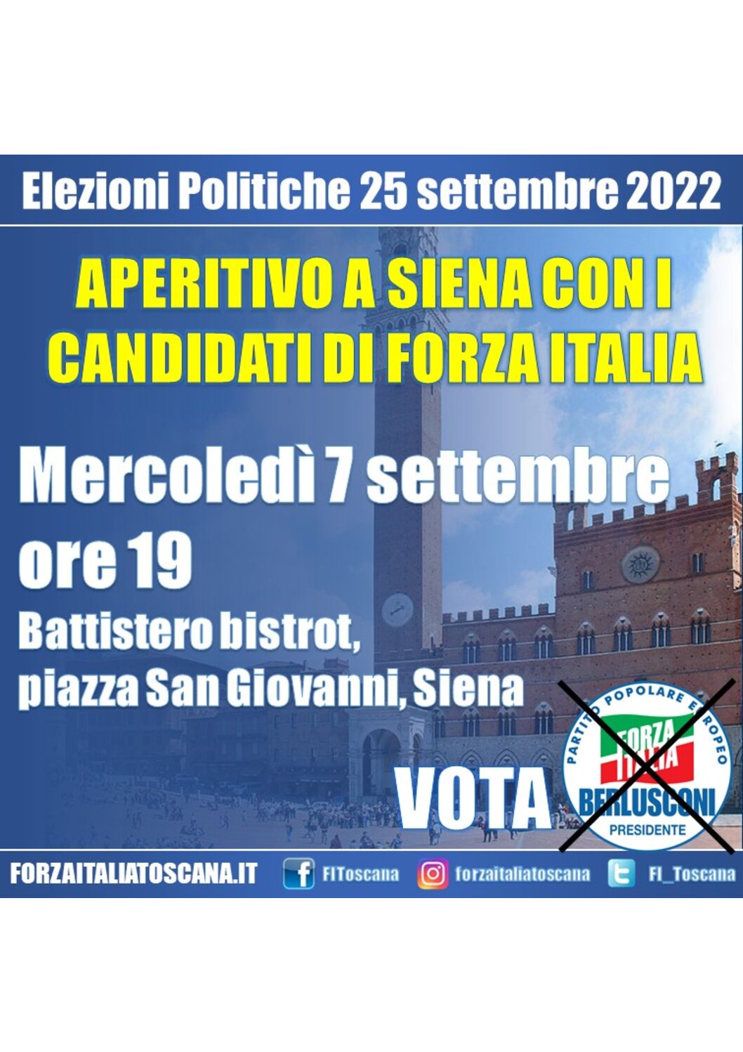 FI Siena invita all’aperitivo con i candidati
