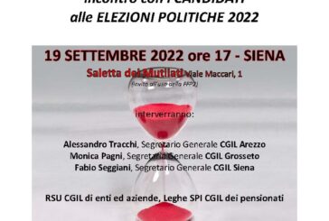 Cgil incontra i candidati alle politiche 2022