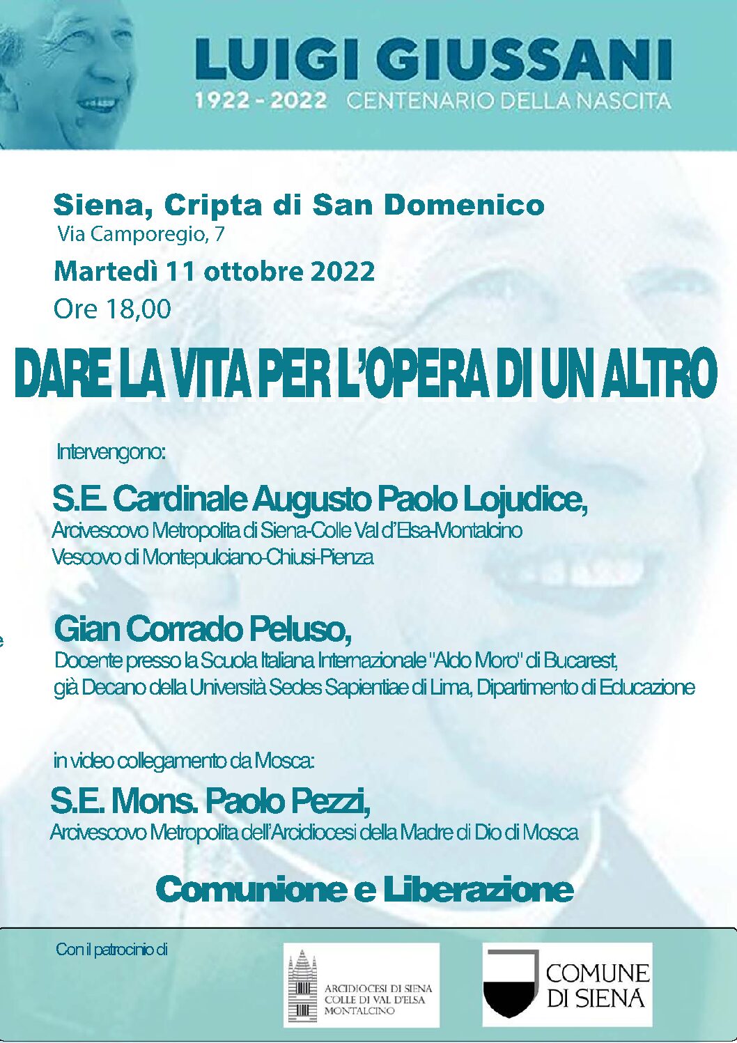 CL organizza un convegno a Siena su Don Giussani