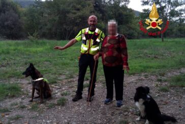 75enne ritrovata dai Vigili del fuoco nei boschi