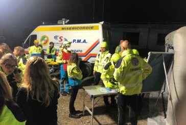 Il 118 impegnato in un’esercitazione di maxiemergenza