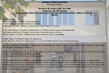 Acquaviva: inaugurazione della scuola per l’Infanzia e del centro civico