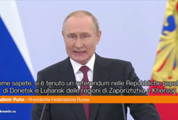 La Russia annette 4 regioni ucraine, Putin "È la volontà del popolo"