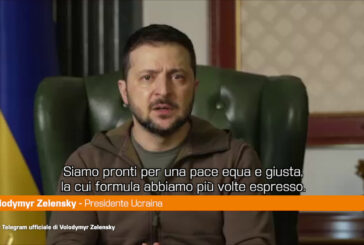 Ucraina, Zelensky: "Pronti per la pace, ma deve essere equa e giusta"