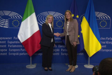 Meloni incontra Metsola al Parlamento Europeo