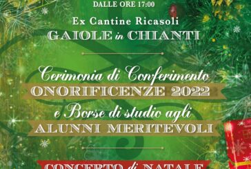 Gaiole: concerto di Natale della Filarmonica e conferimento onorificenze