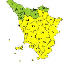 Codice giallo per rischio idrogeologico esteso al 7 dicembre