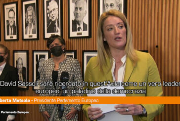 Ue, Metsola "Sassoli un campione di democrazia"
