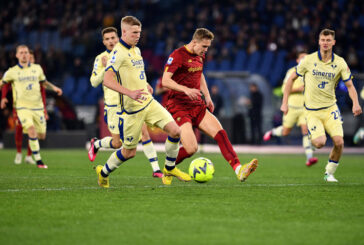 La Roma piega il Verona 1-0, gara decisa da Solbakken