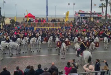 La fanfara a cavallo della Polizia al Carnevale di Viareggio