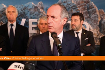 Veneto, Zaia "Per le opere delle Olimpiadi siamo sui termini previsti"