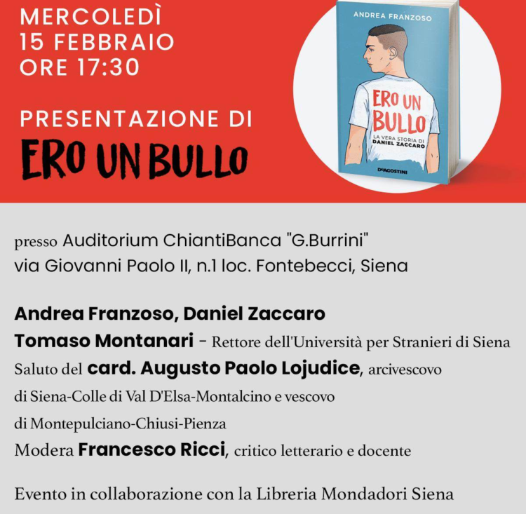 Ero un bullo: presentazione del libri nell'auditorium