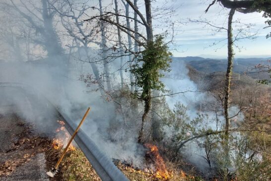 Bernino: incendio domato e situazione sotto controllo