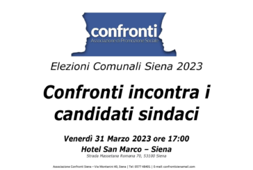 Confronti incontrerà i candidati a sindaco il 31 marzo