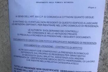 Falso volantino del Ministero dell’Interno affisso sui portoni a Siena e provincia