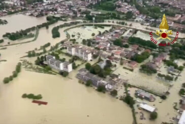 Forlì sott'acqua, le immagini dall'elicottero
