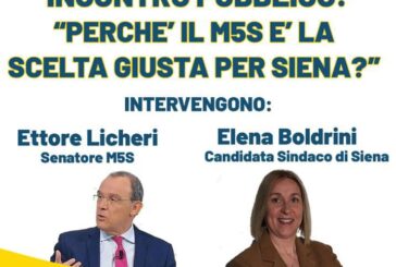 Il senatore Licheri (M5S) a Siena per Elena Boldrini