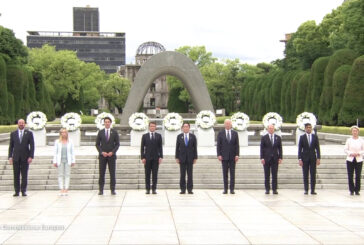 G7, i leader all'Hiroshima Peace Memorial Park
