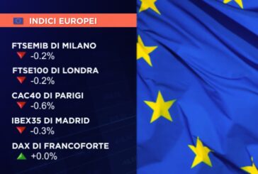 LISTINI EUROPEI CHIUDONO DEBOLI, PIAZZA AFFARI -0,2%