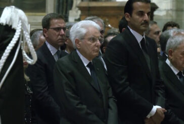Mattarella ai funerali di Stato di Berlusconi