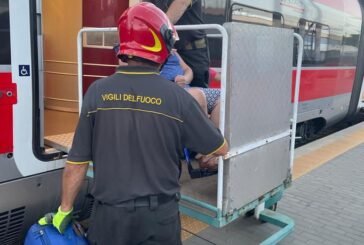 Treno guasto: intervento dei Vigili del fuoco per trasferire 2 disabili