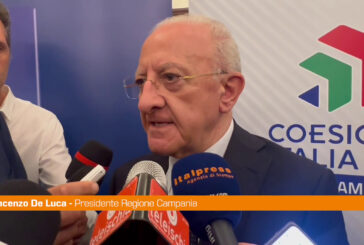 Campania, De Luca "Per Fondi coesione pronti a ricorrere al Tar"