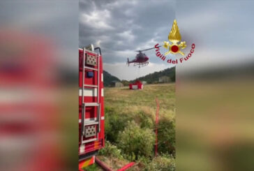 Rogo alle porte del Parco dei Sibillini, vigili del fuoco in azione