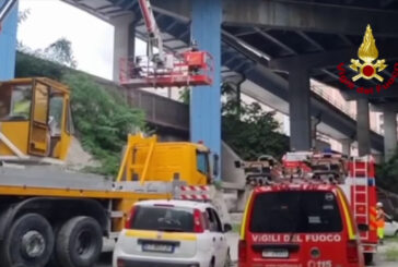 Recuperata operaia ferita a una gamba in cantiere nodo di San Benigno