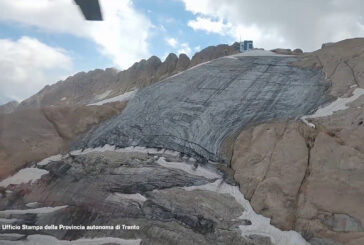 Sorvolo con uno speciale radar sul ghiacciaio della Marmolada