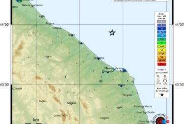Terremoti, scossa magnitudo 3.9 nelle Marche al largo di Ancona