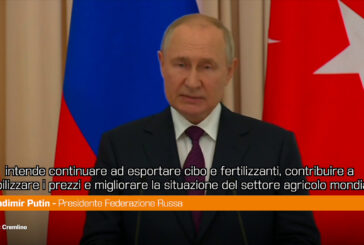 Putin "Accordo sul grano se saranno rimosse le sanzioni sull’export"