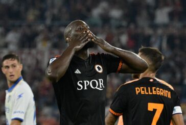 La Roma batte 2-0 il Frosinone, a segno Lukaku e Pellegrini