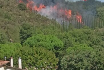 Incendio di vegetazione a Montepulciano: in azione anche Drago