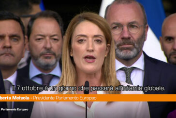 Israele, Metsola "Nessuna giustificazione per Hamas"
