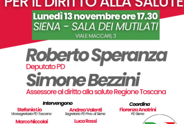 Mobilitiamoci per il diritto alla salute: il PD Provincia di Siena lancia l’iniziativa