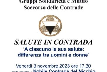 Riprendono dal Nicchio gli incontri “Salute in Contrada”