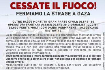 Corteo con fiaccole per tenere accesa l’attenzione sulla Palestina