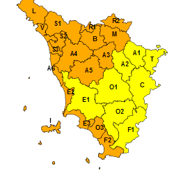 Continua l’allerta arancione e gialla sulla Toscana per vento e piogge
