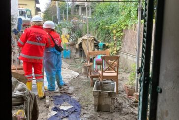 I volontari del Cisom Siena al lavoro nell’area alluvionata