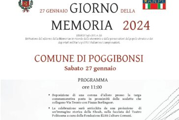 Giorno della Memoria, la commemorazione a Poggibonsi