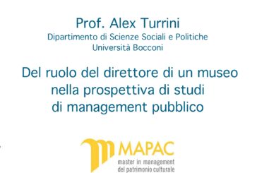 Lezione inaugurale del master in Management del patrimonio culturale – MAPAC
