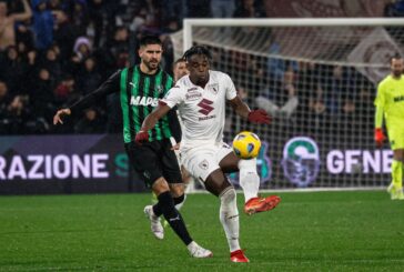 Zapata risponde a Pinamonti, fra Sassuolo e Torino è 1-1