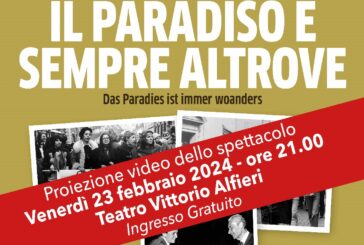 A Castelnuovo  proiezione del video sullo spettacolo “Il paradiso è sempre altrove”