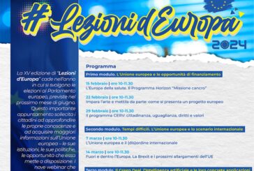 “Lezioni d’Europa” ancora aperte le iscrizioni al ciclo di webinar
