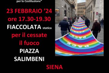 A Siena una fiaccolata per la pace il 23 febbraio